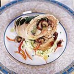 Индейка, фаршированная шампиньонами и савойской капустой