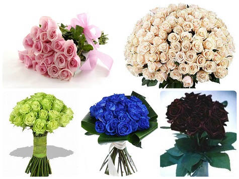 Подарите девушке букет из роз необычных цветов на 14 февраля