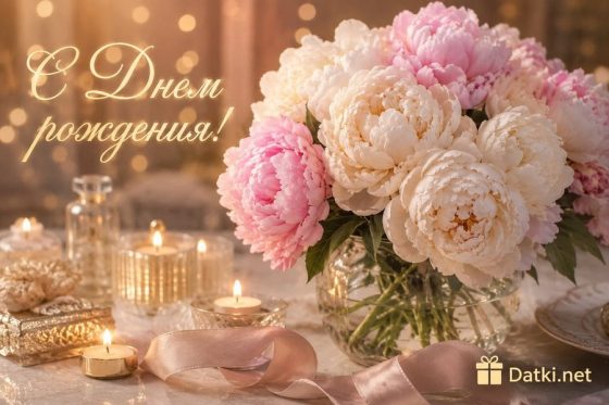 Открытка с днём рождения — радости и удачи — 300777