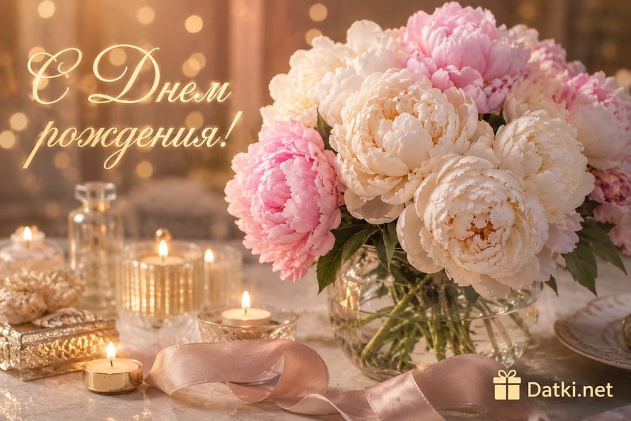 Открытка с днём рождения — радости и удачи — 300777