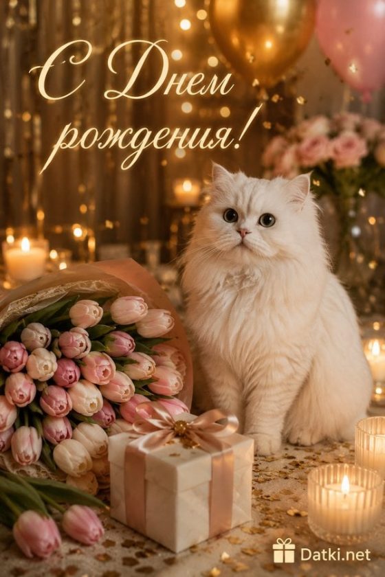 Открытка с днём рождения — с праздником