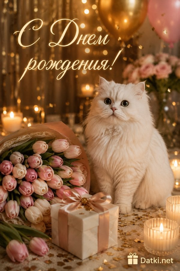 Открытка с днём рождения — с праздником