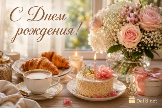 Открытка с днём рождения — с днём рождения
