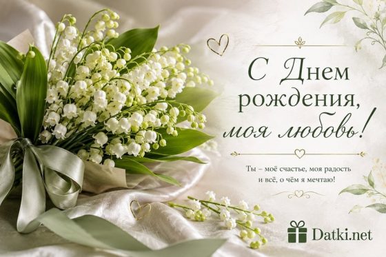 Открытка с днём рождения девушке — милая, с праздником
