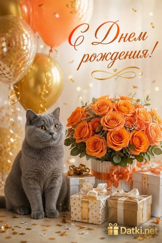 Открытка с днём рождения девушке — пусть сбудутся желания