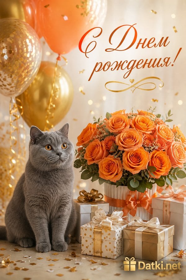 Открытка с днём рождения девушке — пусть сбудутся желания