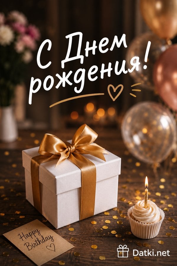 Изображение с днём рождения другу — только хороших новостей