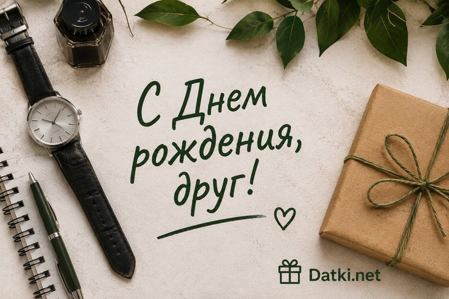 Изображение с днём рождения другу — пусть год будет крутым