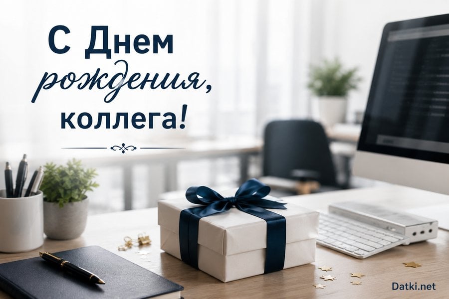 Изображение с днём рождения коллеге — уважаемому коллеге — с праздником