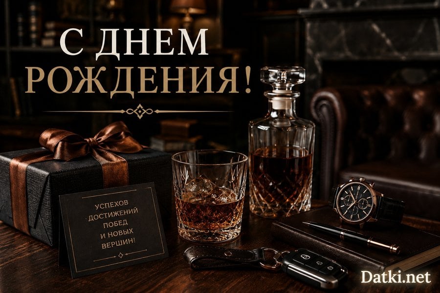 Открытка с днём рождения мужчине — крепкого здоровья
