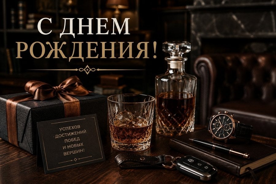 Картинка с днём рождения мужчине — пусть день будет особенным