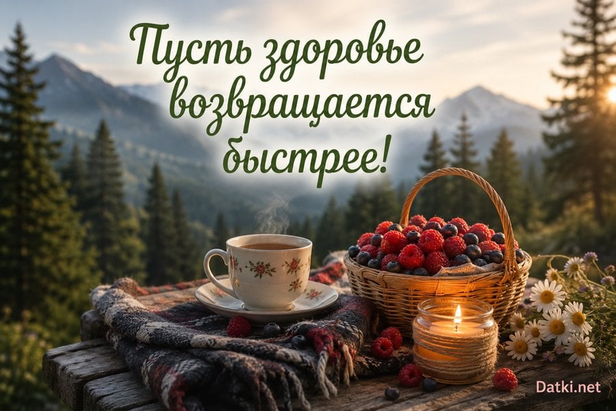 Открытка выздоравливай — пусть недуги отступят — 300774