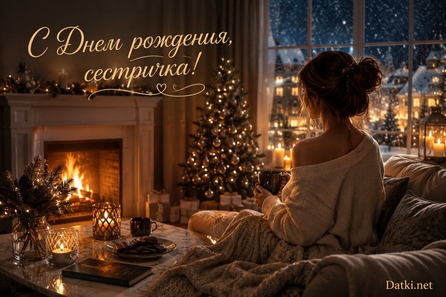 Картинка с днём рождения сестре — с ДР