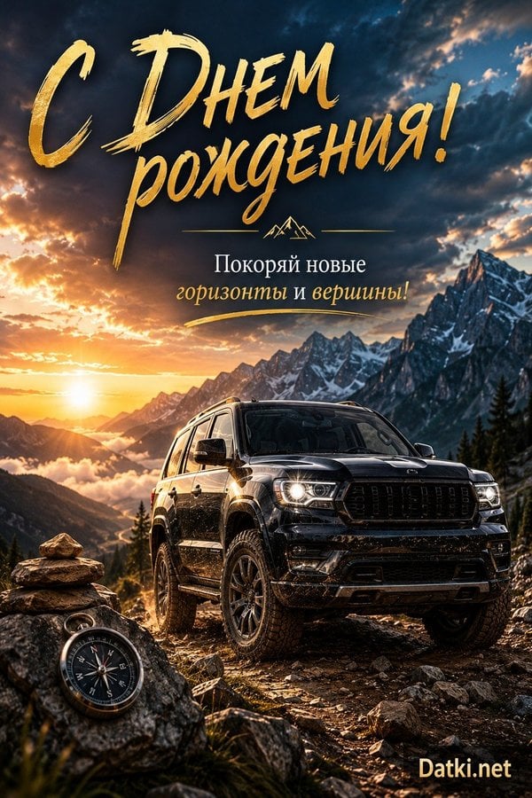 Открытка с днём рождения водителю — с ДР