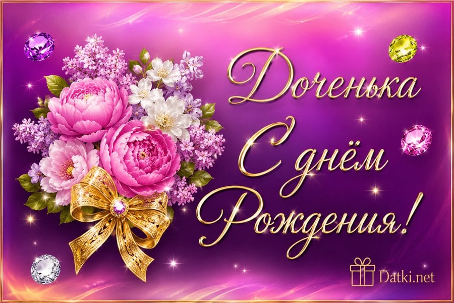 Картинка с днём рождения дочери — с ДР
