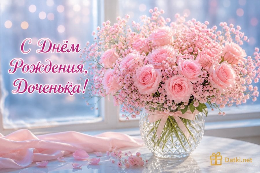 Картинка с днём рождения дочери — крепкого здоровья