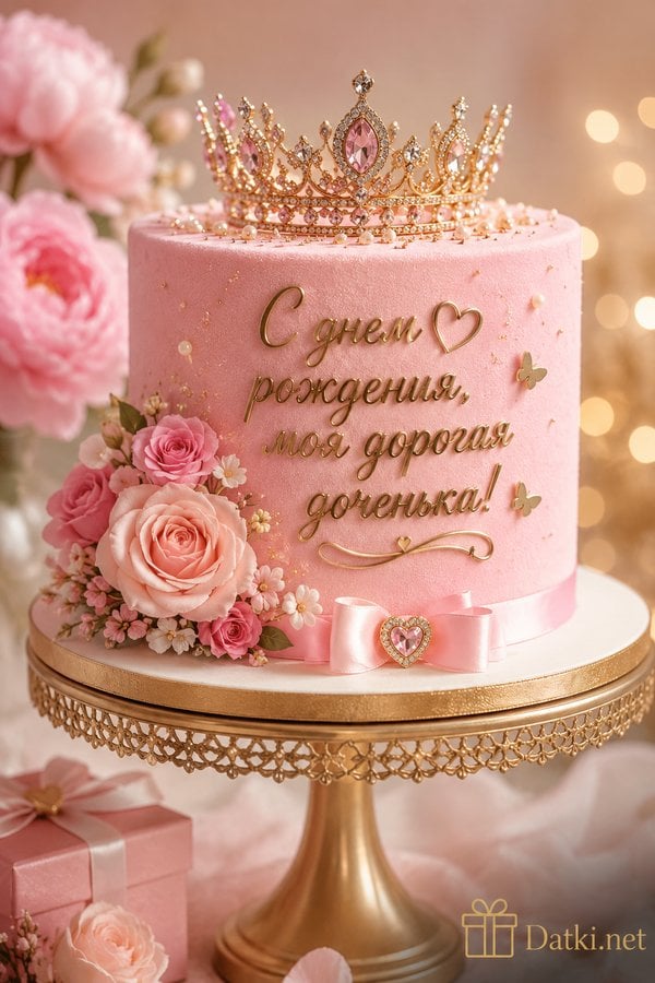 Открытка с днём рождения дочери — всего самого доброго