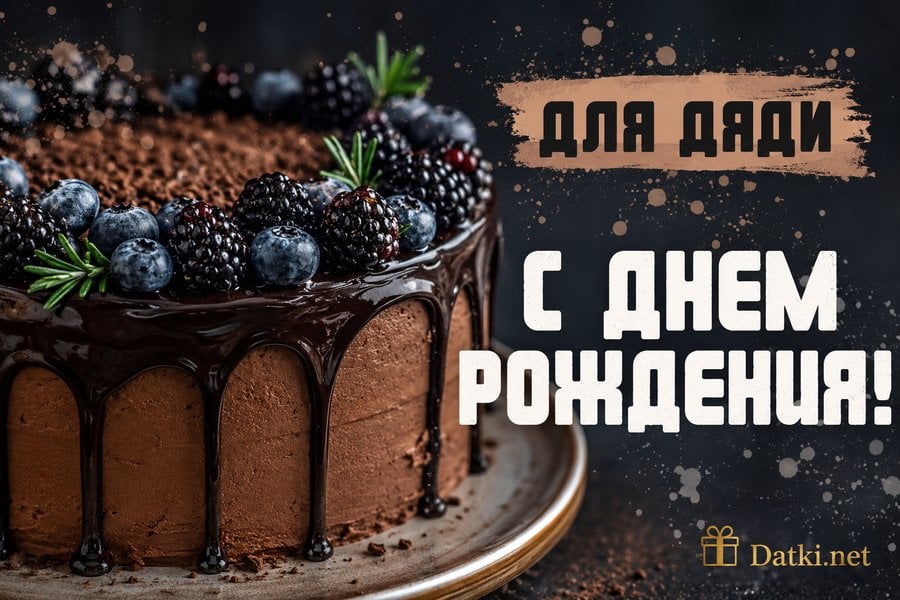 Картинка с днём рождения дяде — с днюхой