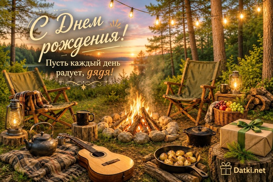 Картинка с днём рождения дяде — пусть мечты сбываются