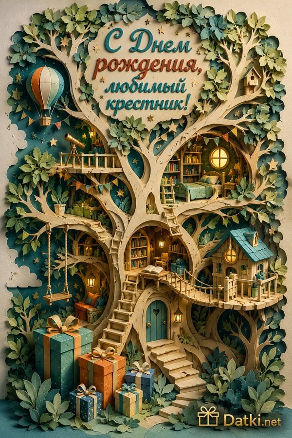 Картинка с днём рождения крестнику — с днюхой