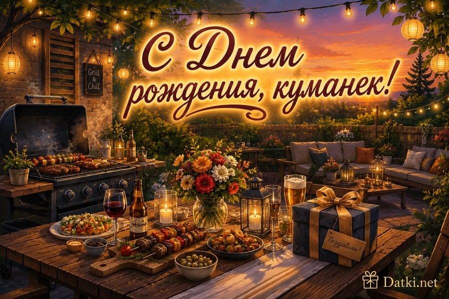 Изображение с днём рождения куму — пусть год будет добрым
