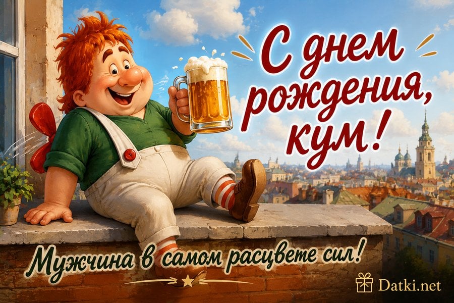 Картинка с днём рождения куму — пусть жизнь радует