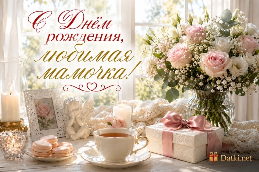 Изображение с днём рождения маме — тепла и радости
