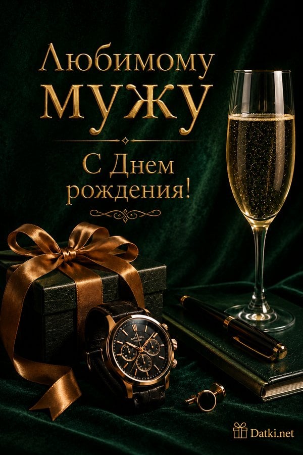 Картинка с днём рождения мужу — пусть жизнь радует