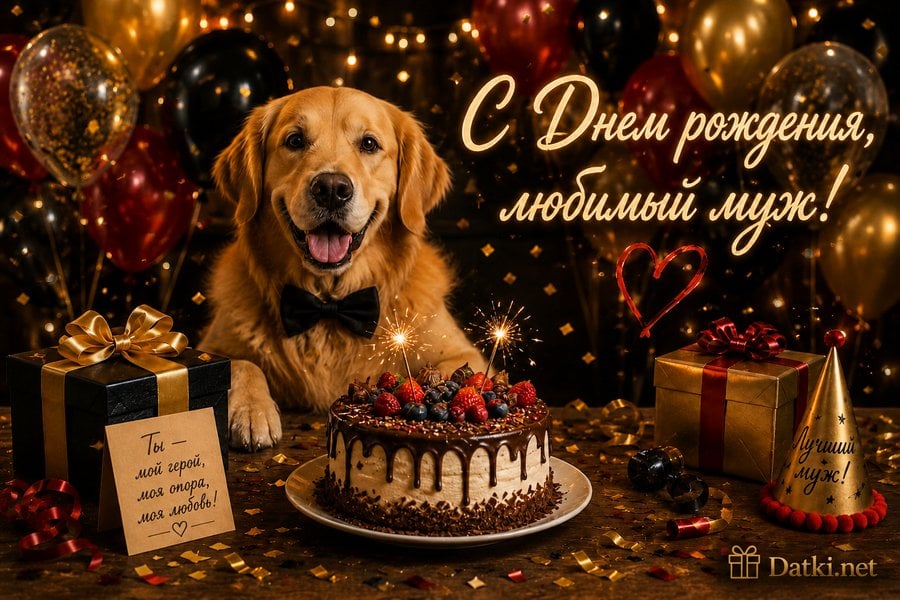 Изображение с днём рождения мужу — пусть мечты сбываются