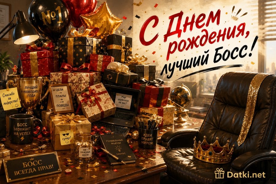 Изображение с днём рождения начальнику — удачи в работе