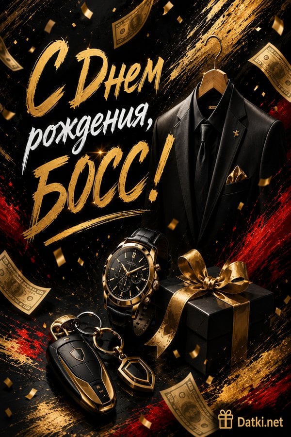 Картинка с днём рождения начальнику — уважения и признания