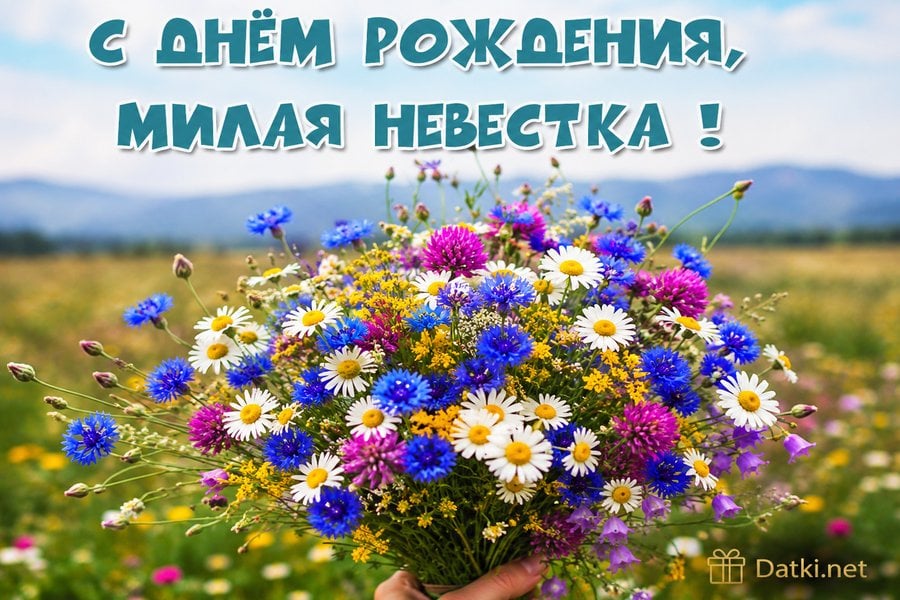 Открытка с днём рождения невестке — крепкого здоровья
