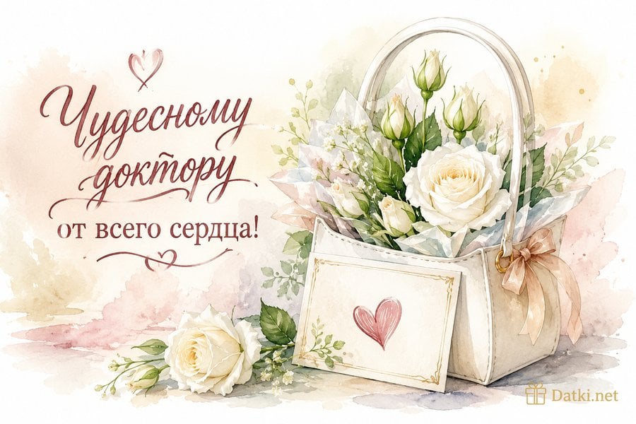 Открытка с днём рождения врачу — радости и тепла