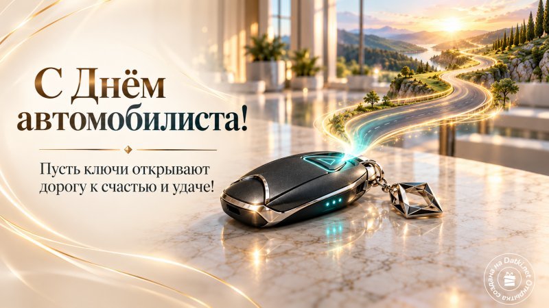 Изображение с днем автомобилиста — поздравительная открытка