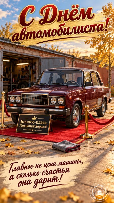 Изображение с днем автомобилиста — пусть сбудутся мечты