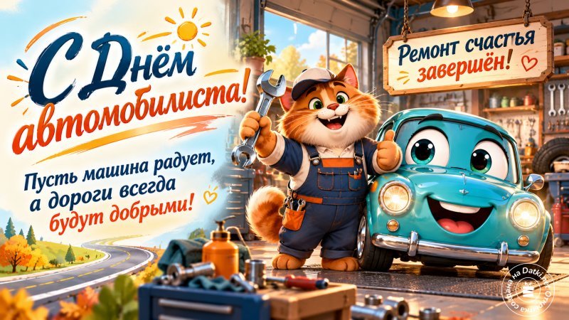 Картинка с днем автомобилиста — искренние поздравления