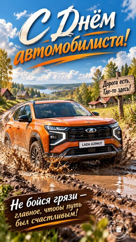 Открытка с днем автомобилиста — ярких впечатлений