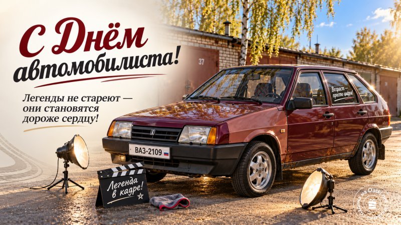 Изображение с днем автомобилиста — поздравительная открытка
