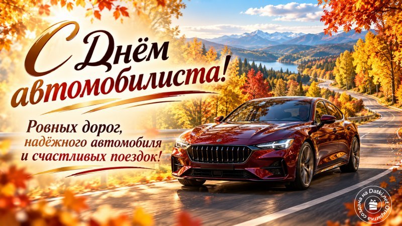 Открытка с днем автомобилиста — радости и тепла