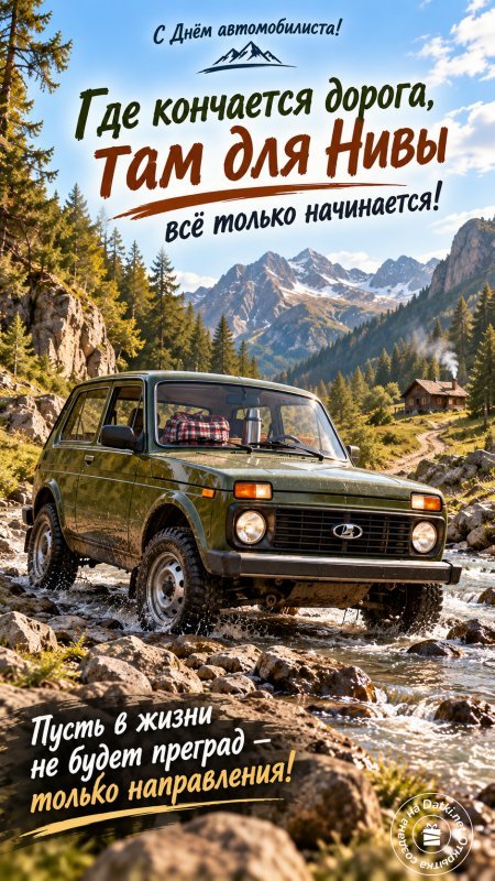 Изображение с днем автомобилиста — поздравительная открытка
