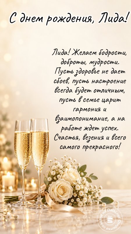Открытка с днём рождения — счастья и здоровья