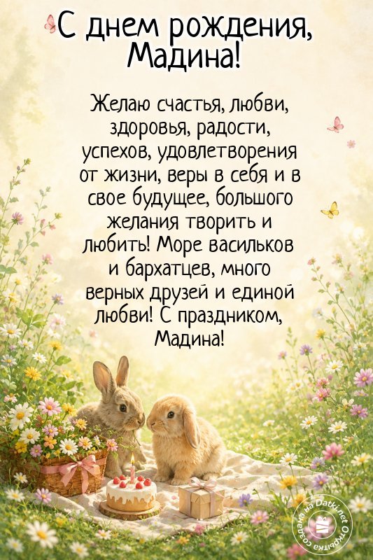 Открытка с днём рождения — поздравляем с именинами