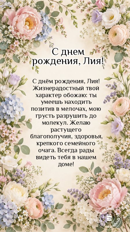 Открытка с днём рождения — желаем радости и удачи