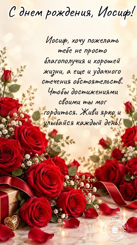 Открытка с днём рождения — с именинами