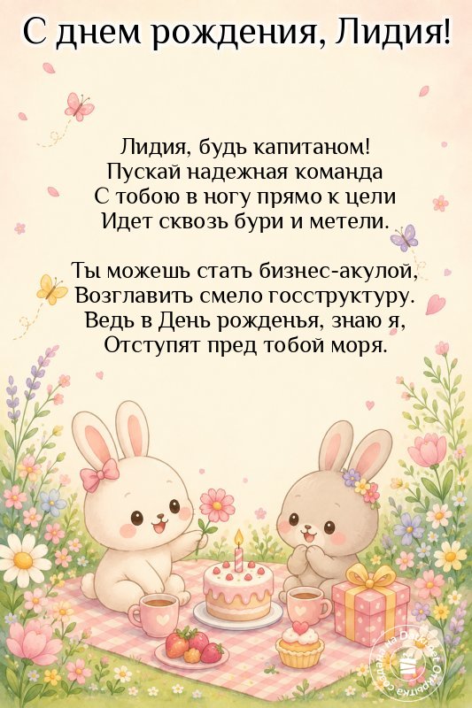 Открытка с днём рождения — желаем радости и удачи