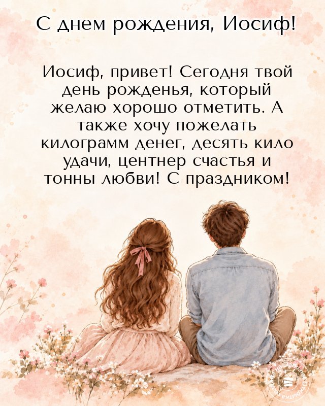Открытка с днём рождения — с теплыми пожеланиями
