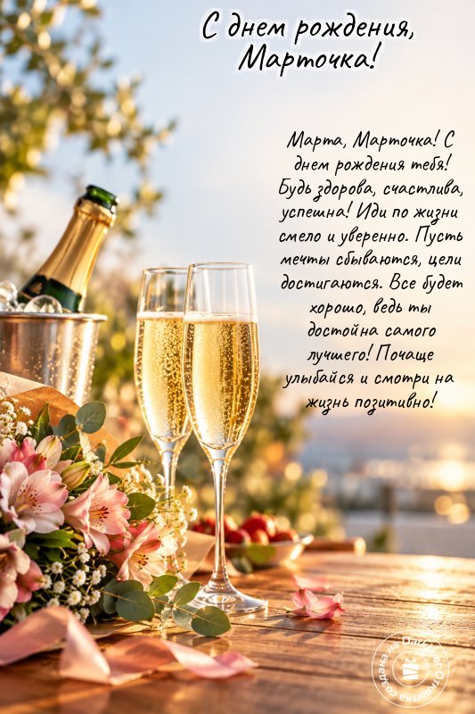Открытка с днём рождения — счастья и здоровья