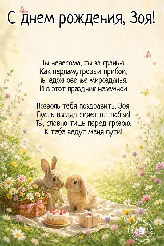 Открытка с днём рождения — поздравляем с именинами