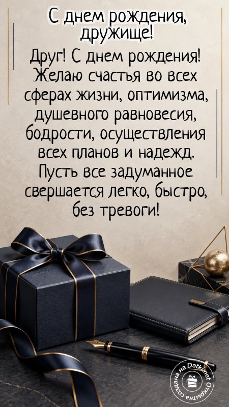 Открытка с днём рождения — удачи во всём