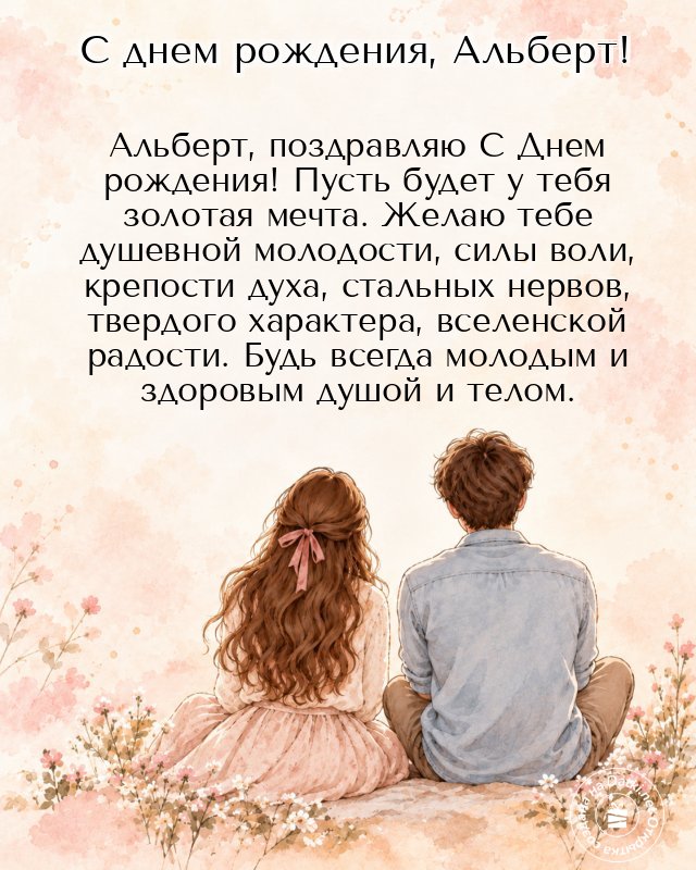 Открытка с днём рождения — с теплыми пожеланиями